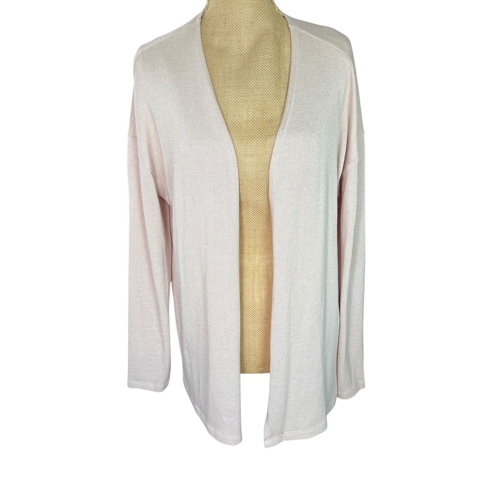 Vero Moda Women Pale Pink‎ Open Front Cardigan Sweater Size M Lightweight Knit